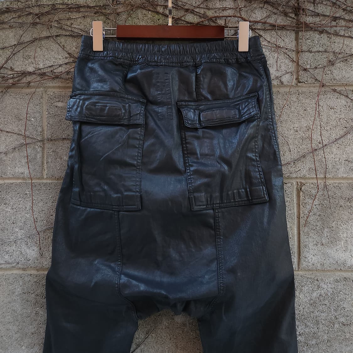 [XS] 2016ss 릭오웬스 드로우스트링 코팅 팬츠 상품이미지4