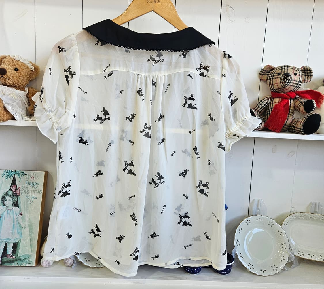 (ARROW) 앨리스 프린팅 빅카라 쉬폰 블라우스 상품이미지5