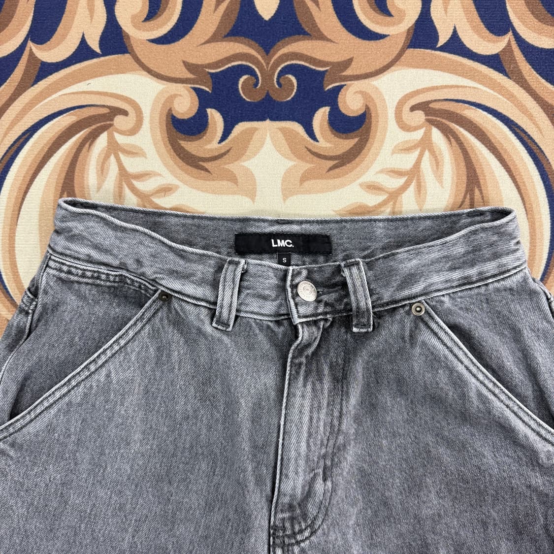 (S)엘엠씨 LMC 더블니 데님팬츠(그레이) 상품이미지2