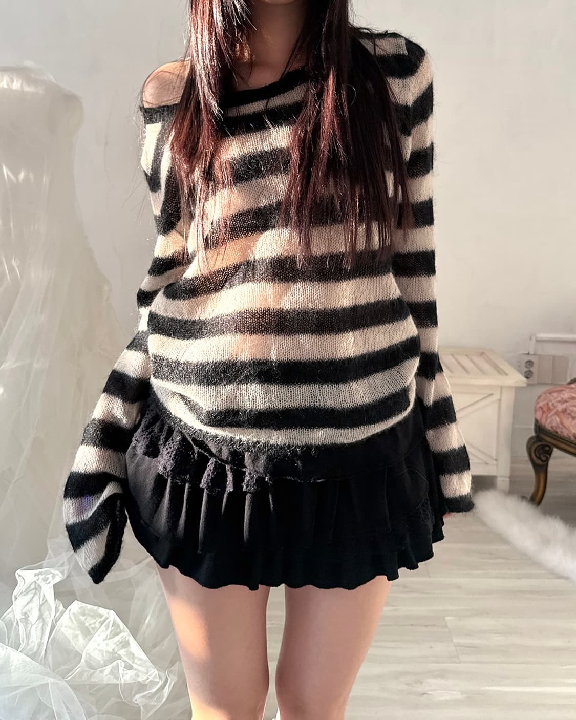 Mohair stripe knit 상품이미지1