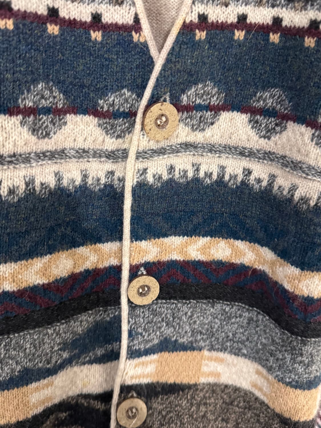 WOOLCRAFT 패턴 울 니트베스트  상품이미지4