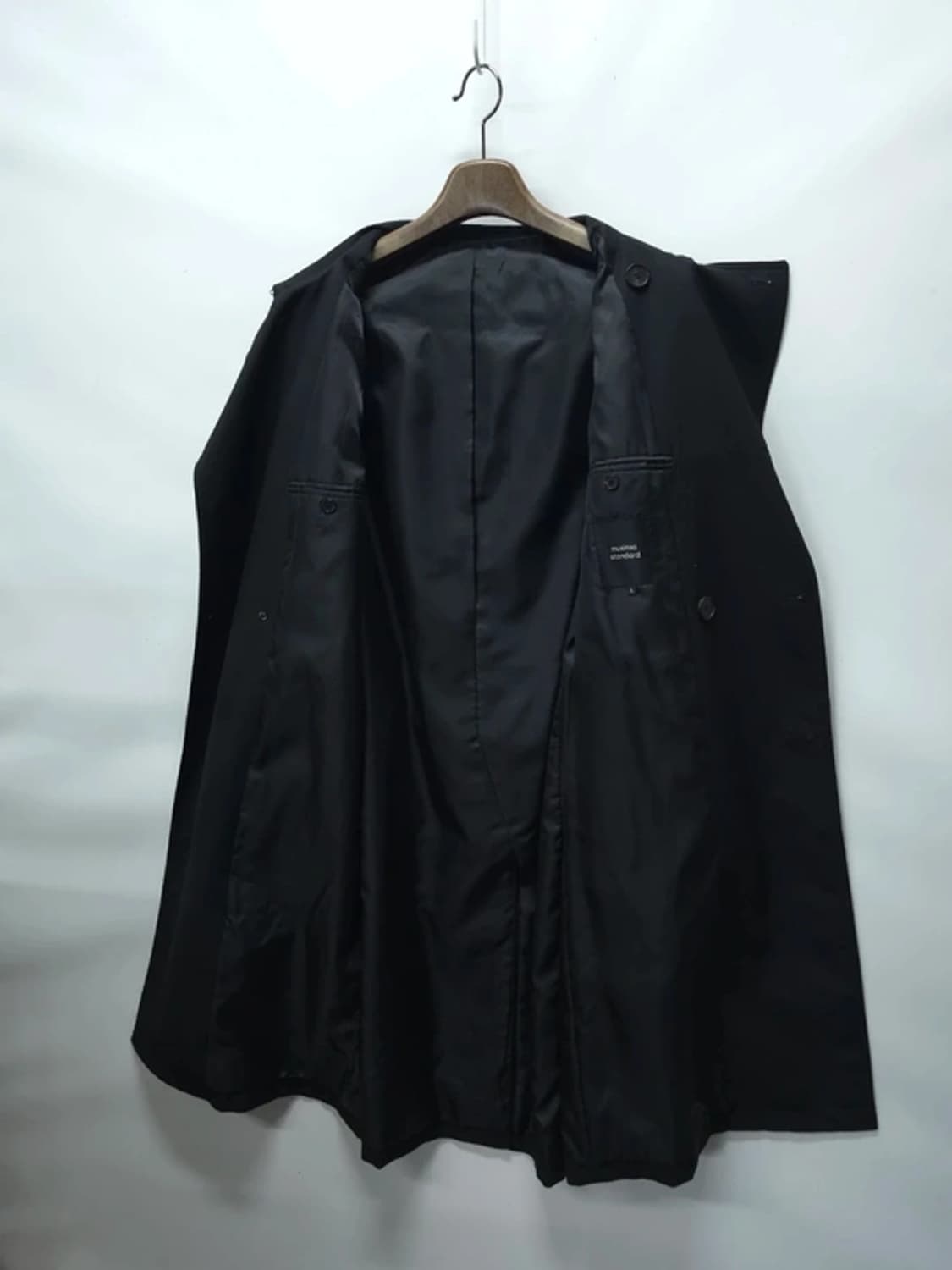 무신사 스탠다드 울 블렌드 더블 트렌치코트 블랙 (L사이즈) 상품이미지2