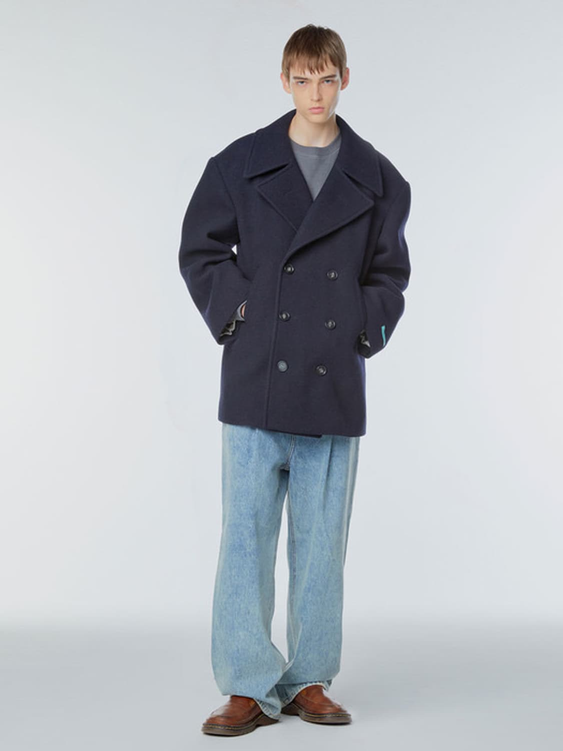 인스턴트펑크 오버사이즈 울 피코트 M 상품이미지6