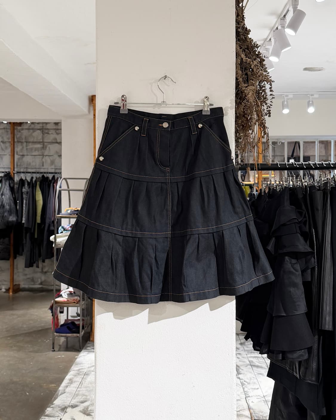 소니아 리키엘 데님 플레어 미디 스커트 상품이미지1