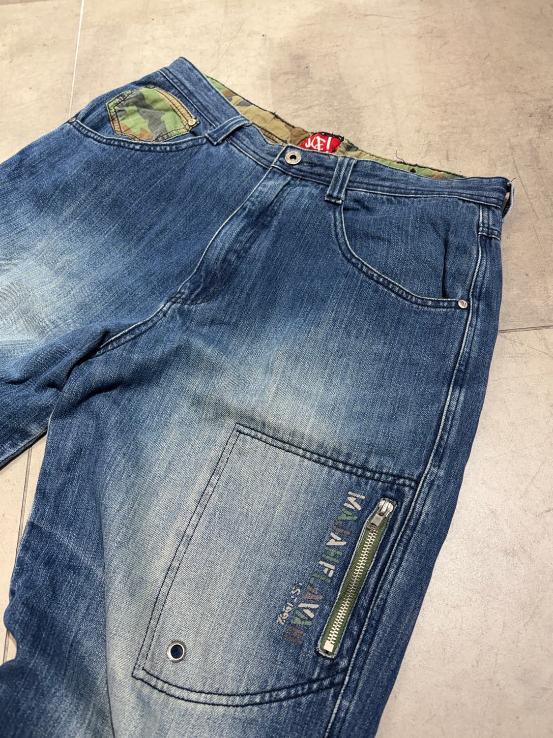 마자플라바 카모 올드스쿨 데님 팬츠 바지 상품이미지8