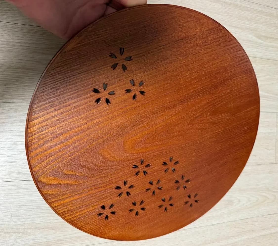 Wooden 원목 옻칠 꽃잎쟁반 상품이미지2