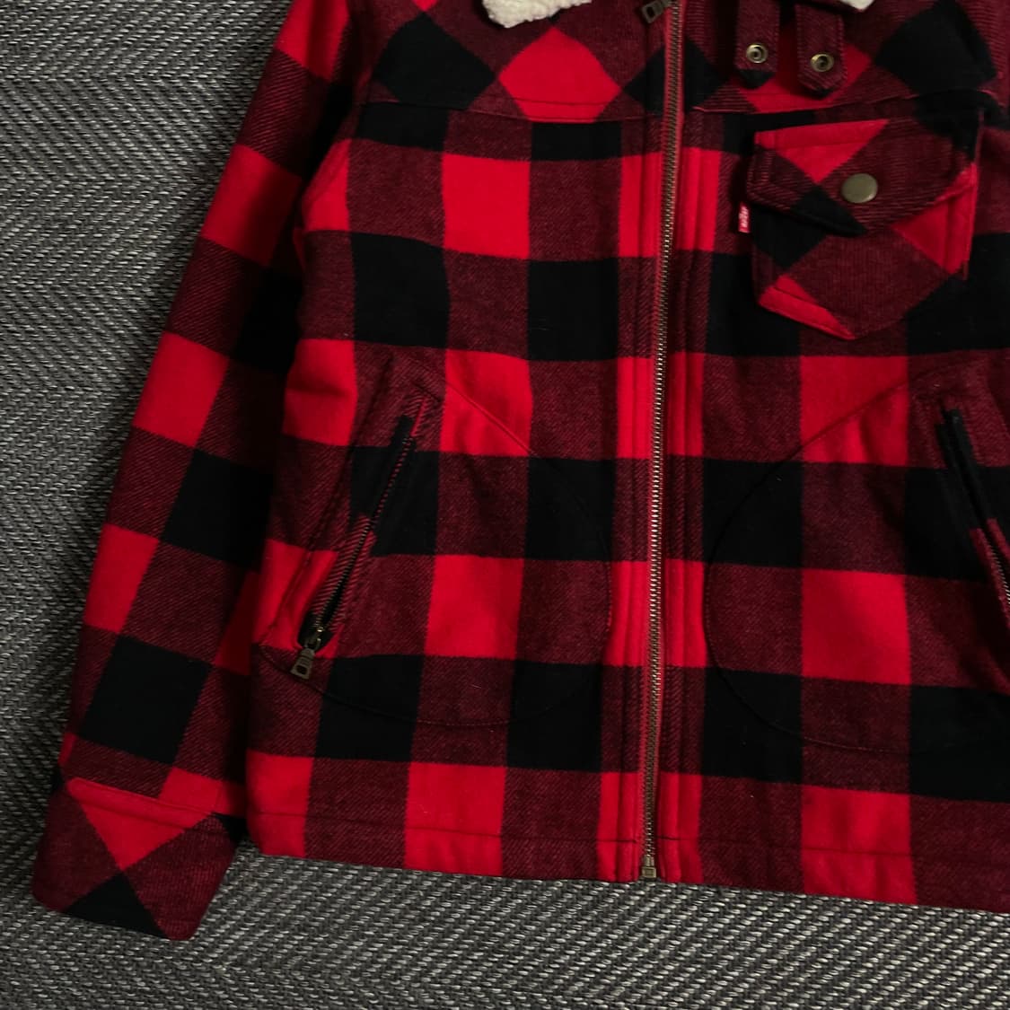 리바이스 타탄체크 버팔로 쉐르파 트러커 자켓 y 2886 상품이미지4