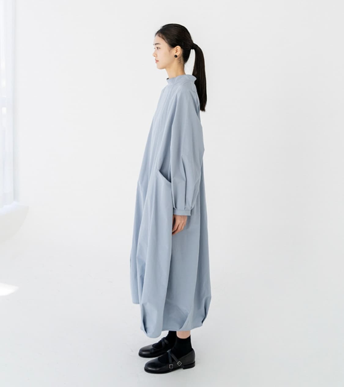 새상품) 유노이아 volume 드레스 S사이즈 gray blue 상품이미지5