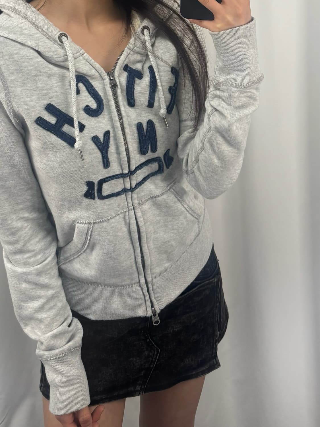 아베크롬비 그레이 투웨이 후드집업 상품이미지1