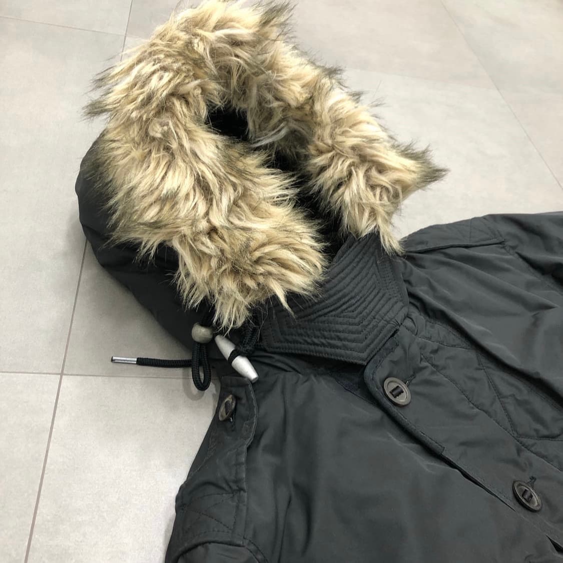 폴로 랄프로렌 NB3 덕다운 파카 L 밀리터리 피쉬테일 점퍼 블랙 상품이미지2