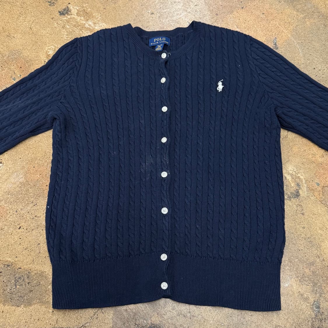 폴로 랄프로렌 네이비 꽈배기 니트 가디건 상품이미지3