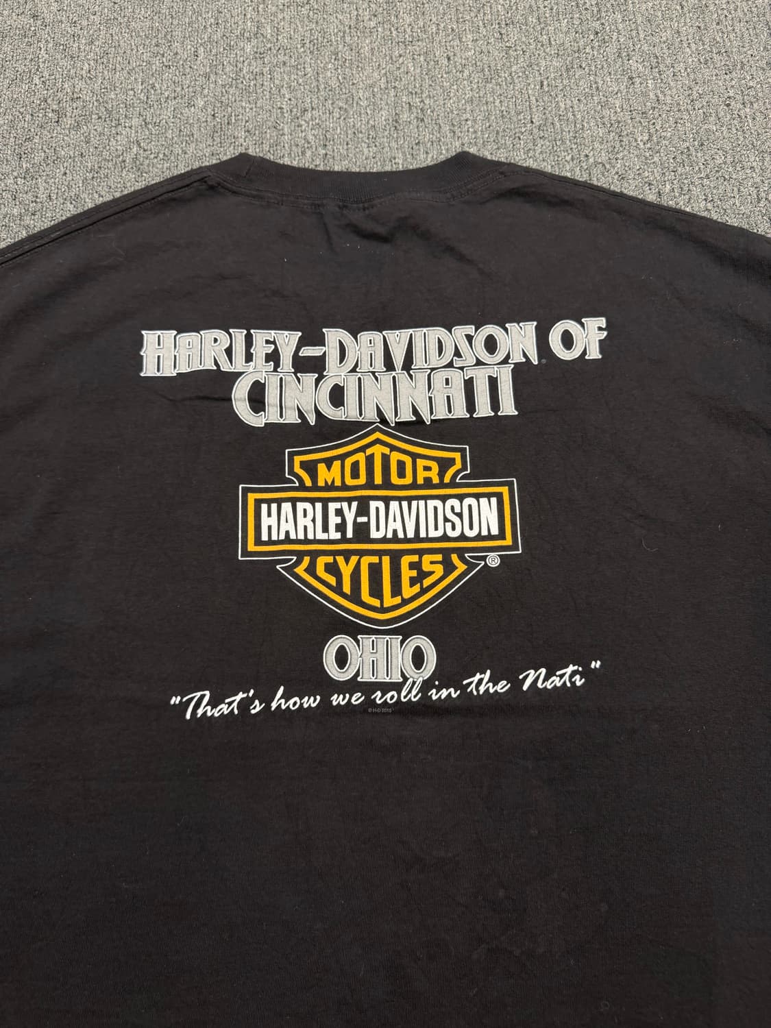 XL) 할리데이비슨 빈티지 신시내티 프린팅 반팔 티셔츠 상품이미지5