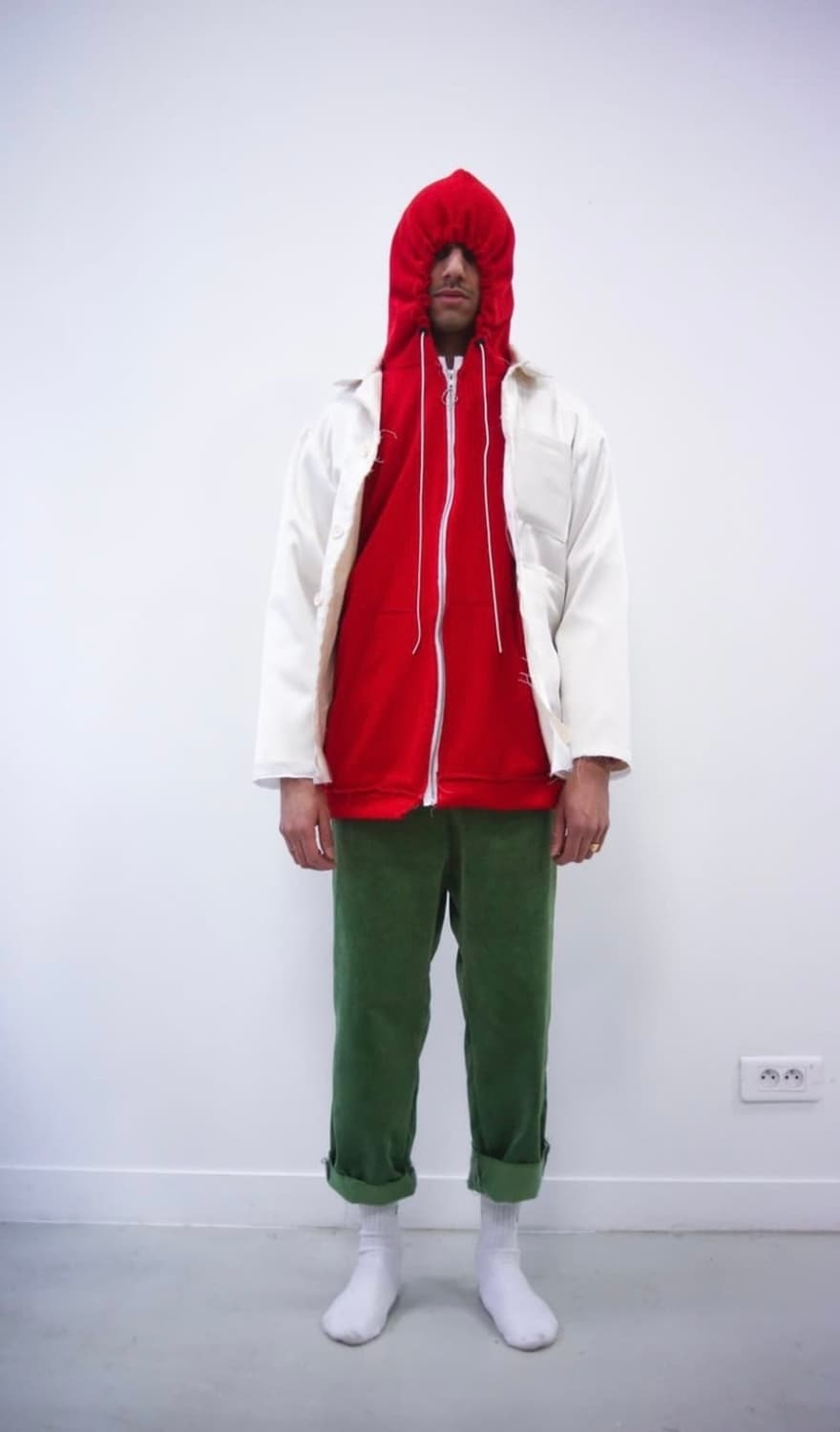 CAMIEL FORTGENS  zip hoodie-red (L) 상품이미지6