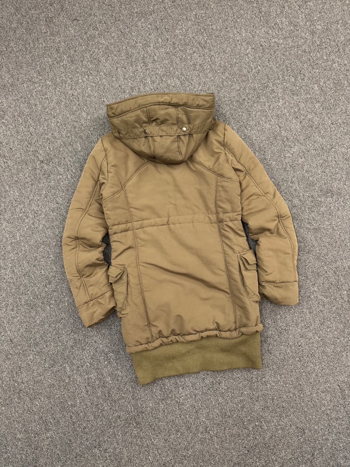 M)Japanese vintage Y2K 여성 올리브 퍼 야상 점퍼 자켓 상품이미지6