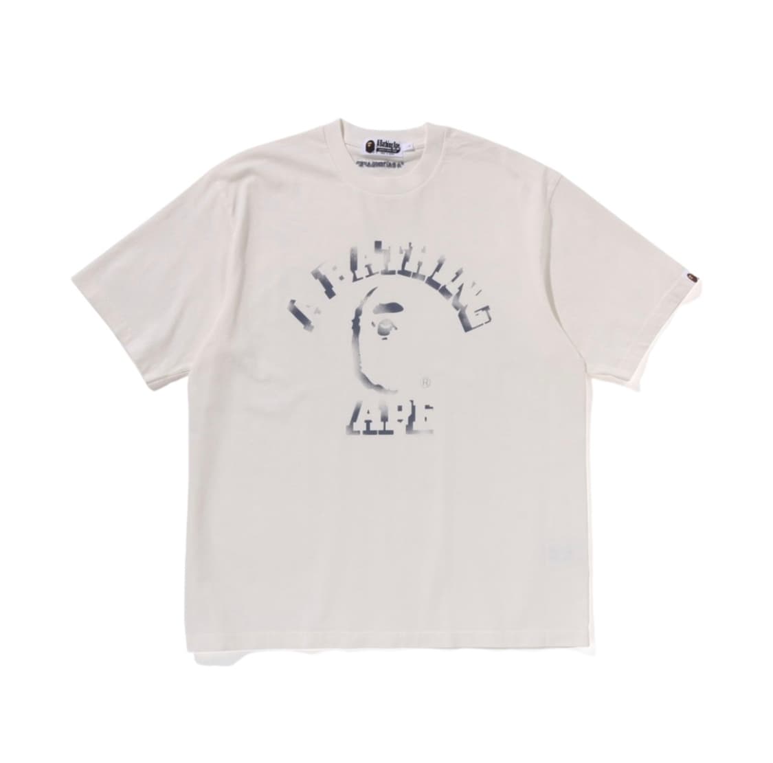 [M] 베이프 스프레이 프린트 티셔츠 아이보리 상품이미지1