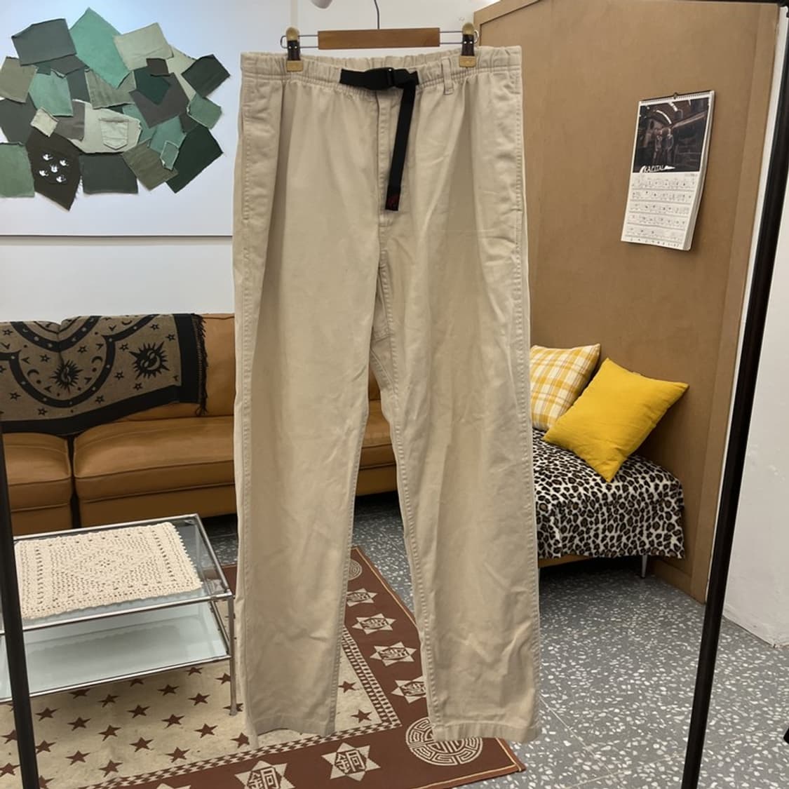 그라미치 빈티지 루즈 테이퍼드핏 벨티드 코튼팬츠 L C10199 상품이미지3