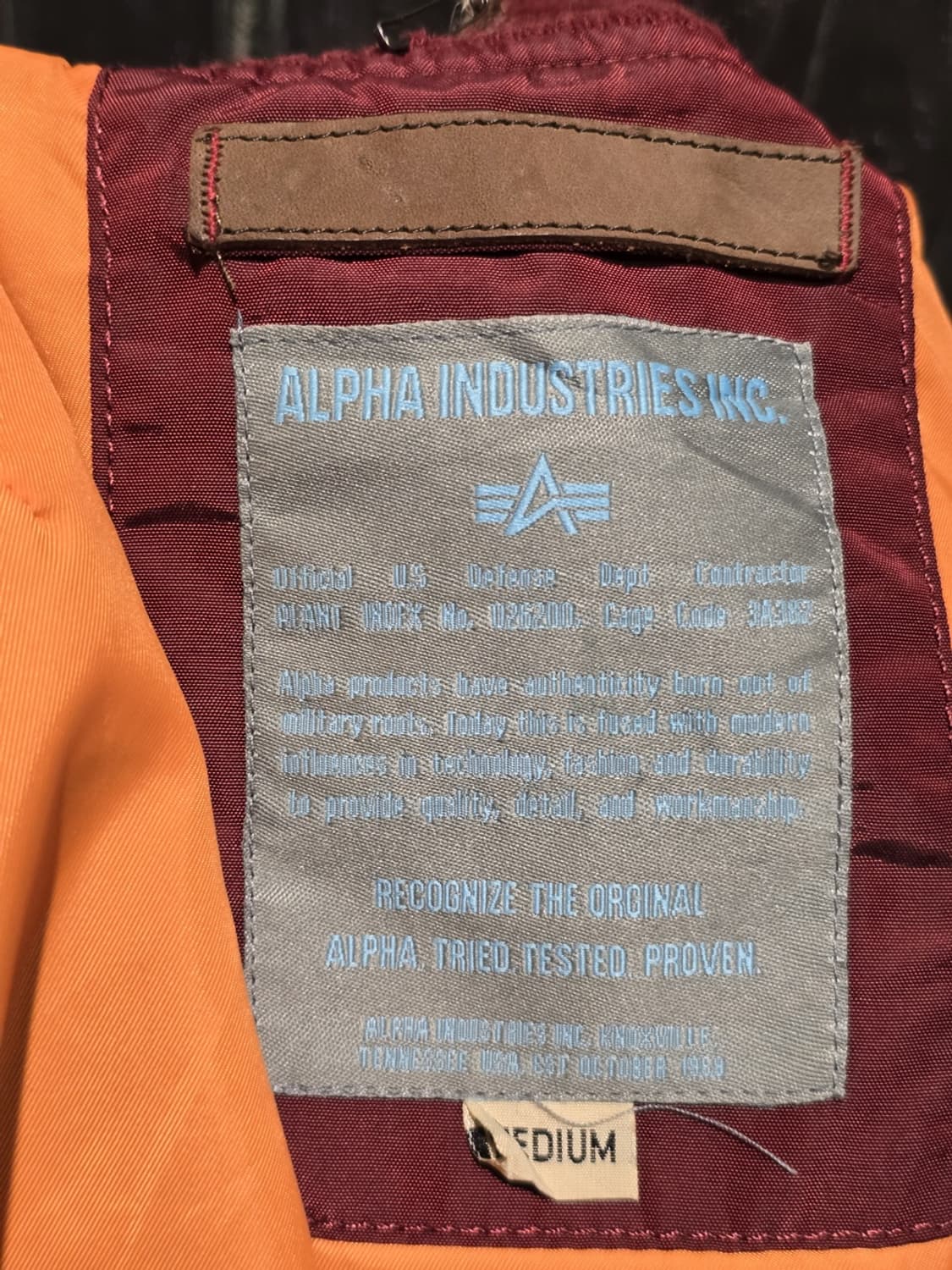 Alpha Industries MA-1 Flight Jacket 상품이미지7