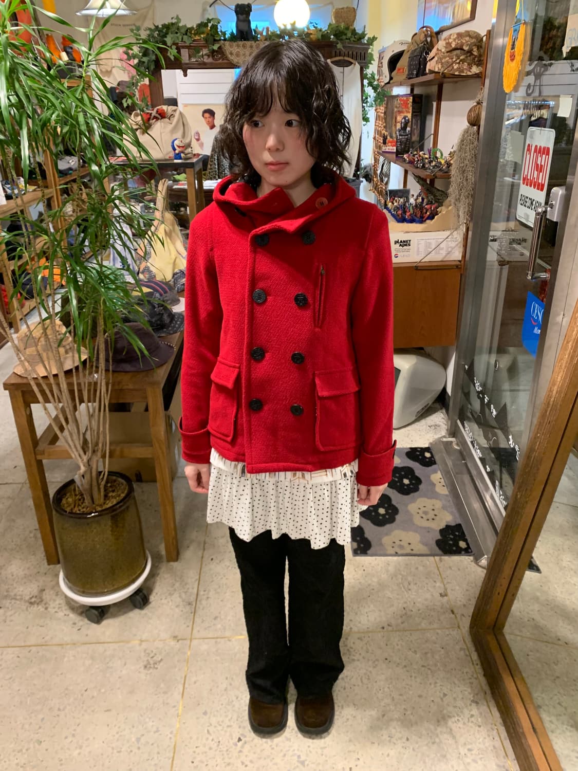 엑스걸 레드 피코트 상품이미지1