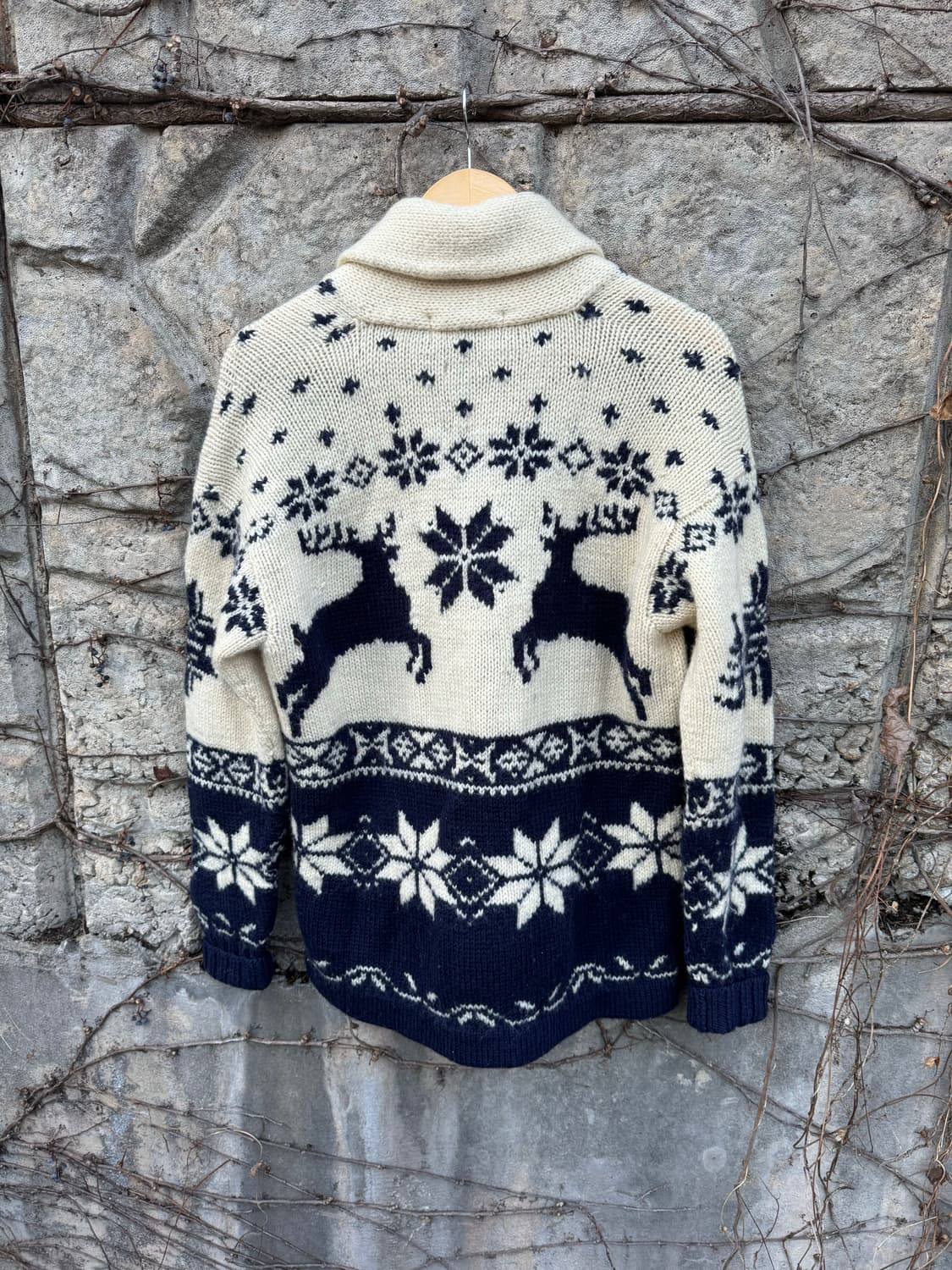 90~00s 폴로 랄프로렌 노르딕 패턴 울 핸드 니트 가디건 s 상품이미지2