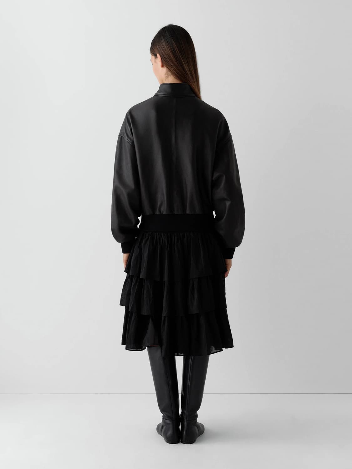 (36,37,38,39) 기마구아스 오픈 하이 부츠 / 블랙 상품이미지6