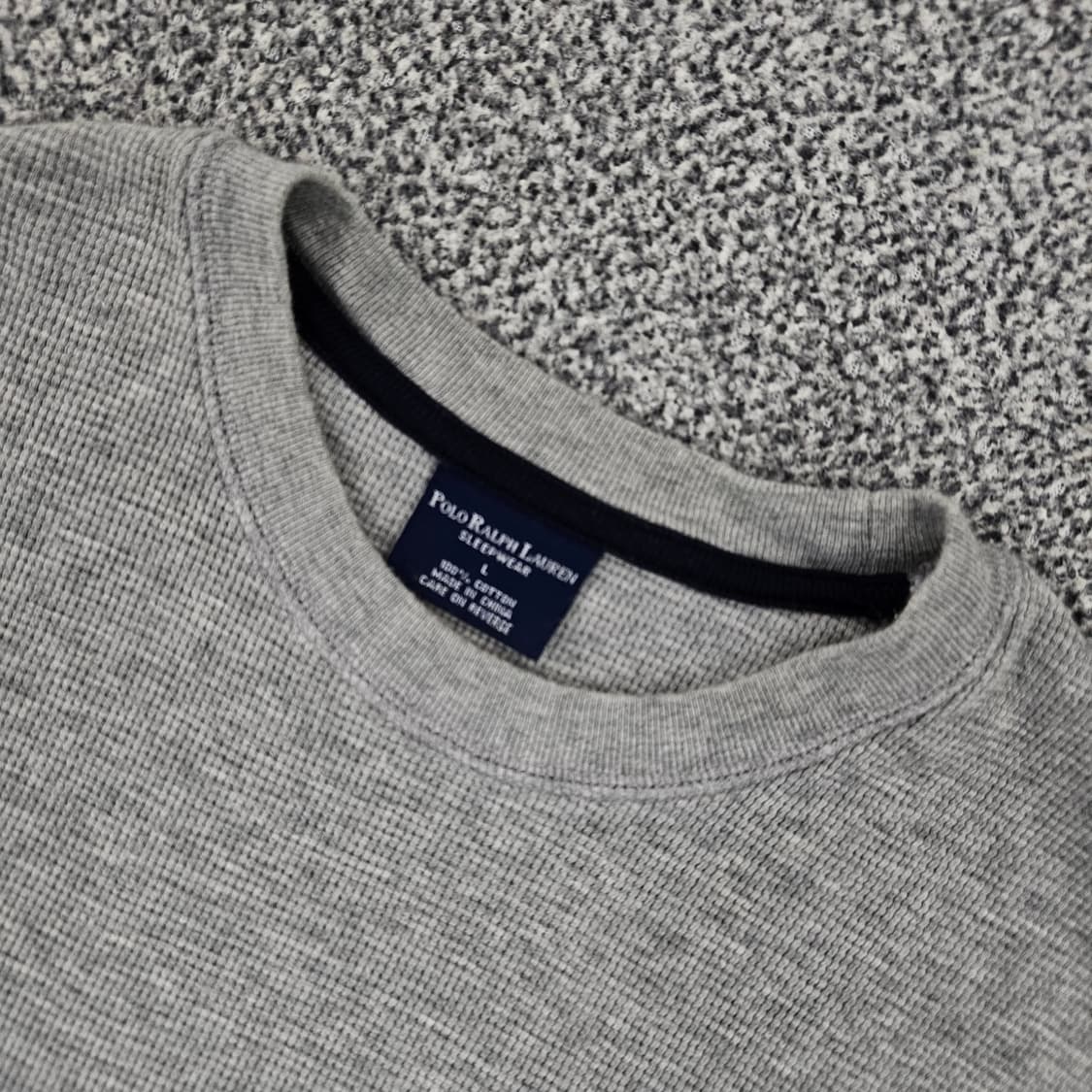 [L] 폴로 랄프로렌 와플 니트 롱슬리브 긴팔 티셔츠 1103JM1 상품이미지3