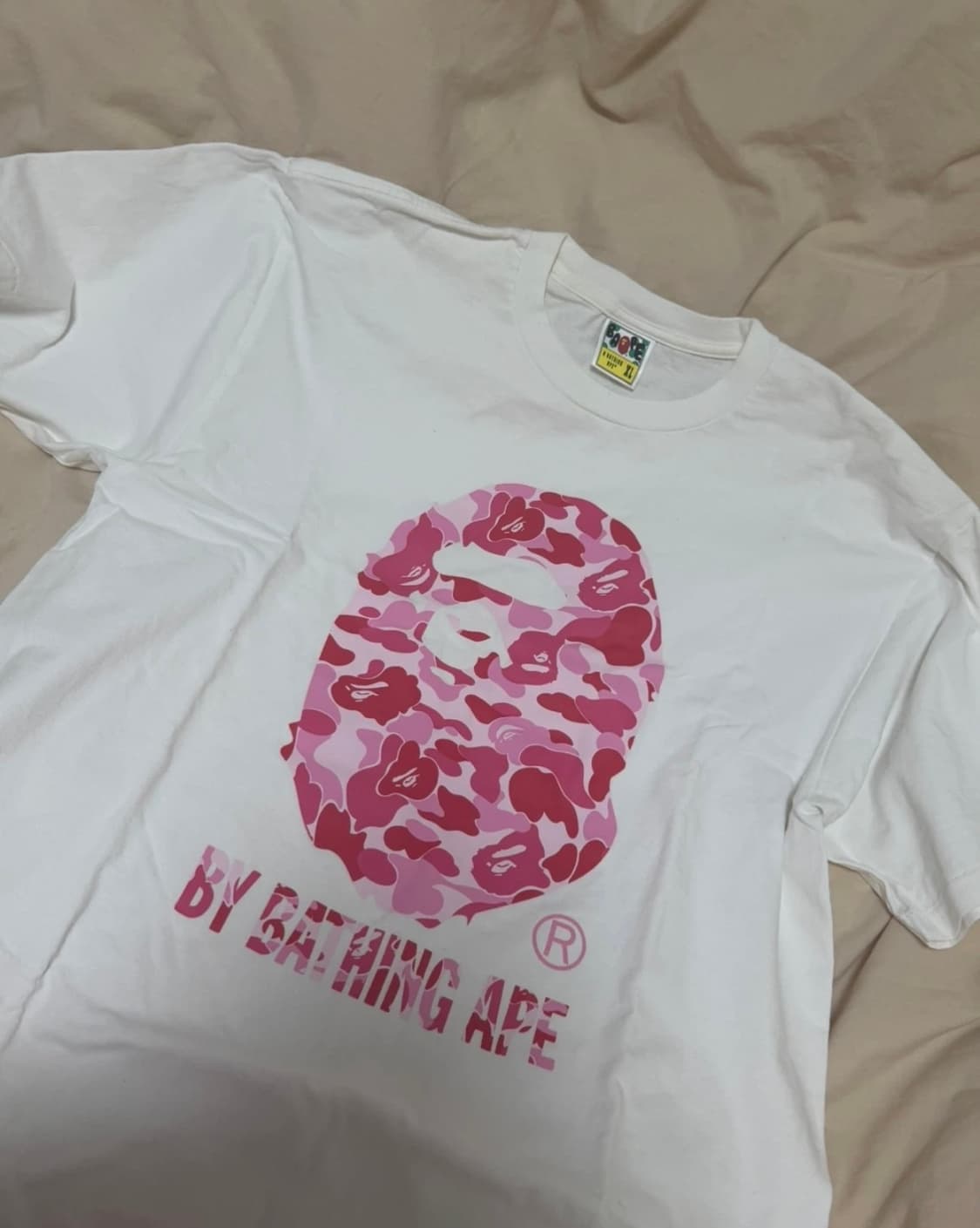 베이프 핑크 카모 반팔 XL 상품이미지1