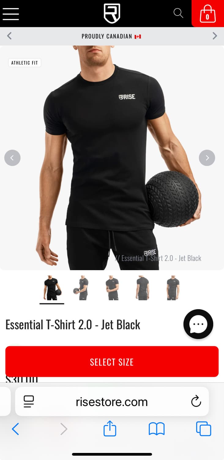 라이즈 에센셜 티셔츠 S 상품이미지1