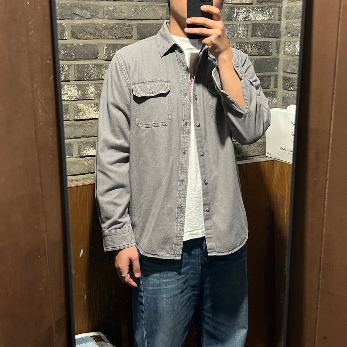 M) Wrangler 랭글러 투포켓 워크웨어 코튼 셔츠 W38 상품이미지7