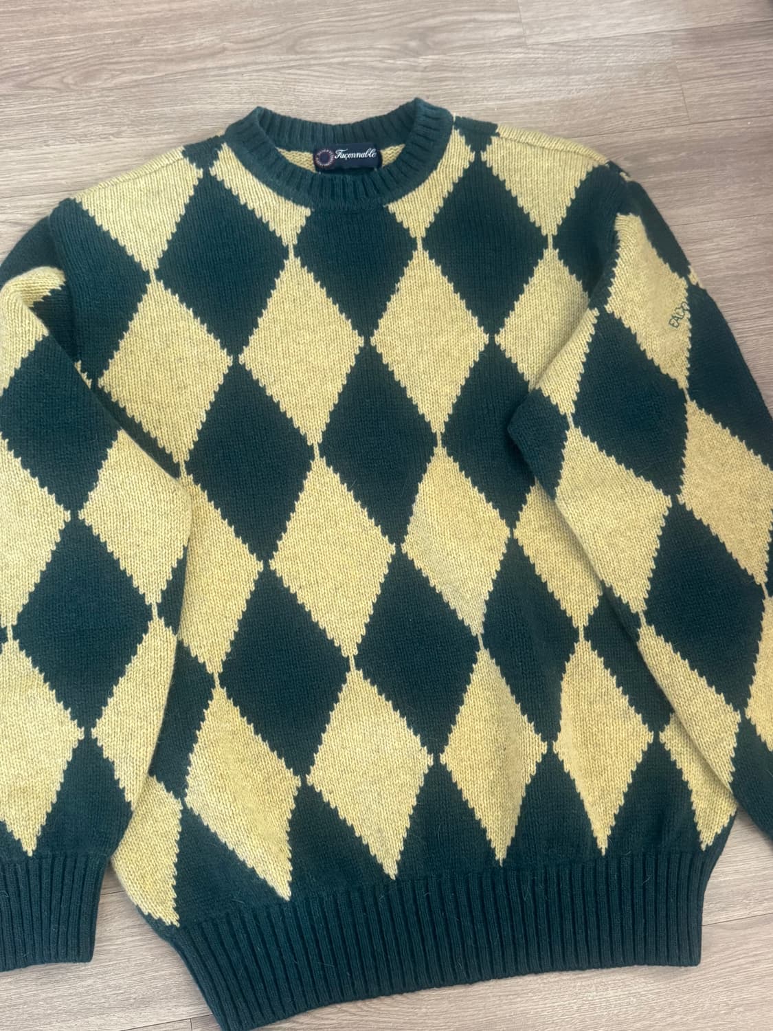 Facconable 파쏘나블 셔틀랜드 울 아가일 니트 상품이미지2