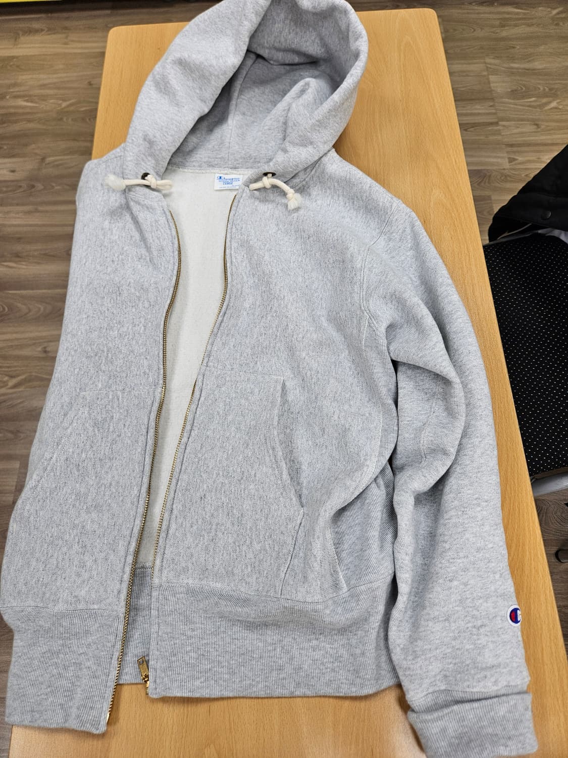챔피온 리버스위브 후드집업 실버그레이 L 상품이미지3