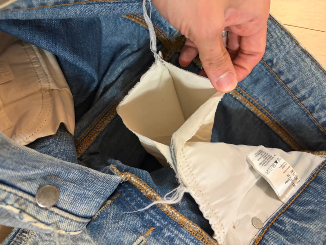 마르지엘라 x h&m 콜라보 리버스 데님 팬츠 32 상품이미지7