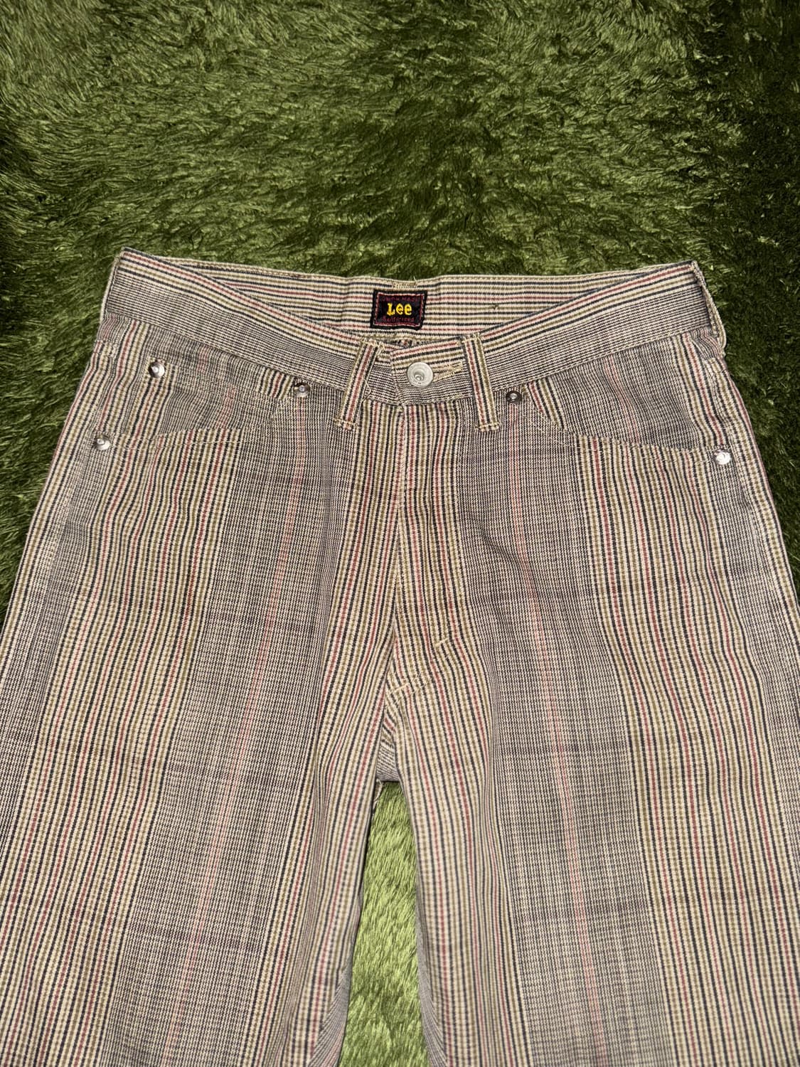 [30X33] 00s LEE 리 MADE IN JAPAN 체크 코튼 팬츠 상품이미지6