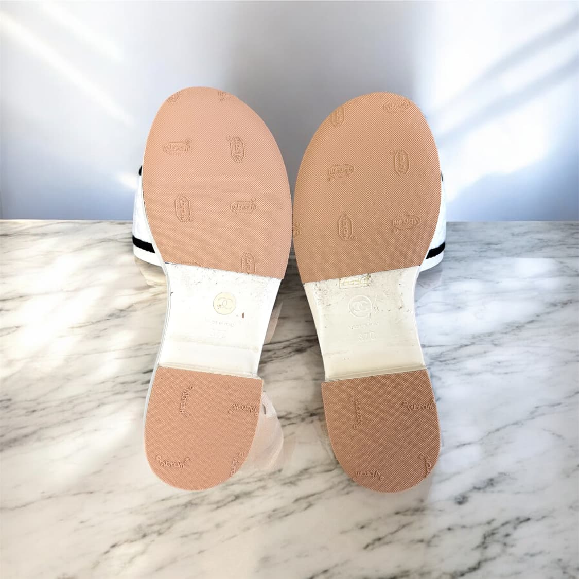 37/ 샤넬 램스킨 자수 트위드 뮬 슬리퍼 상품이미지7