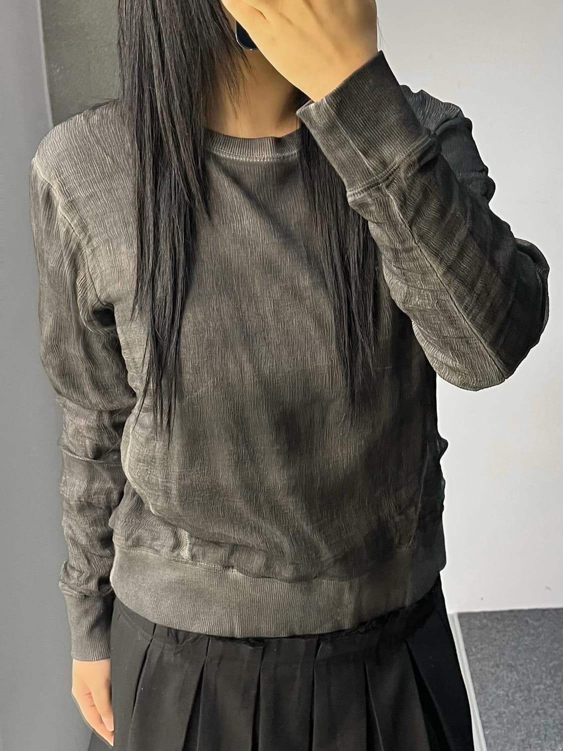 헬무트랭 쉬폰 레이어드 탑 상품이미지2