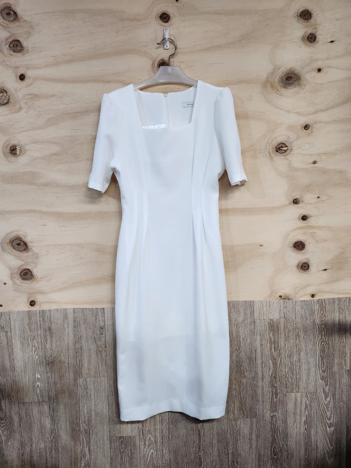 447) 스퀘어넥 반팔 롱원피스 상품이미지1