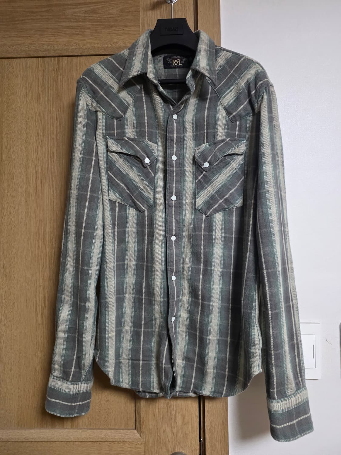 RRL 더블알엘 웨스턴 플래드 체크 셔츠 (S) 상품이미지1