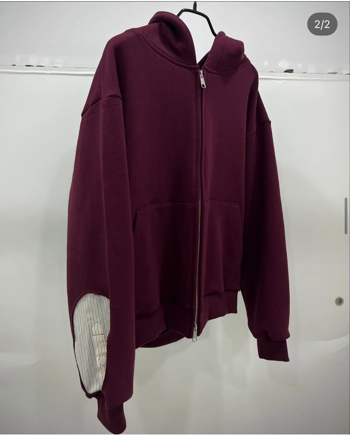 YOSUK BALANCE HOODIE ZIP BURGUNDY 상품이미지1