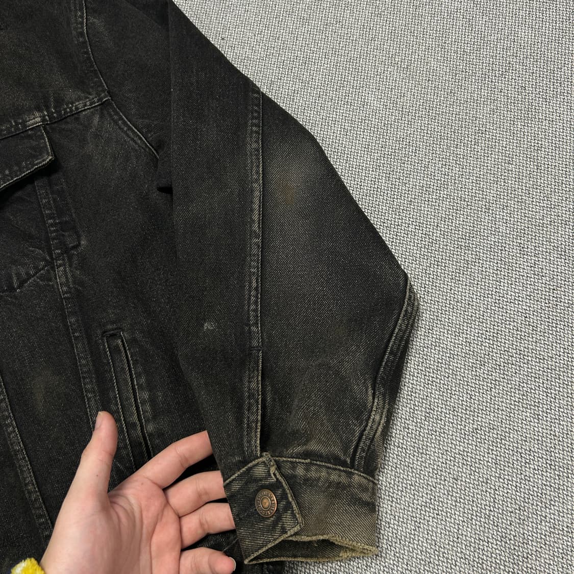 리바이스 90s 70748 빈티지 워시드 흑청자켓(105) 상품이미지6