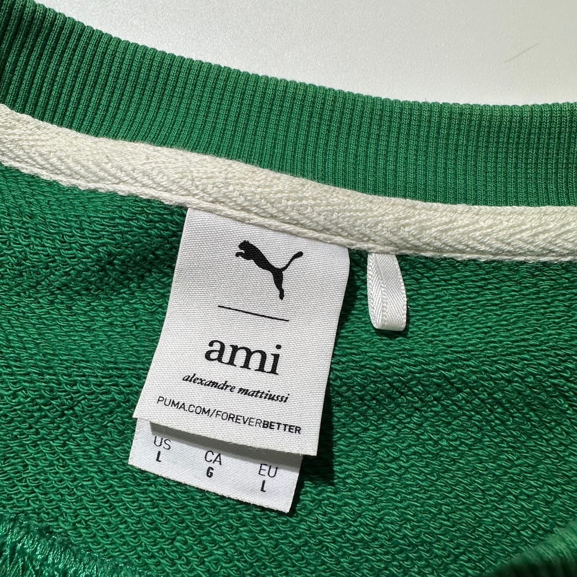 아미 x 푸마 크루넥 스웨트셔츠 맨투맨 버던트 그린 상품이미지5