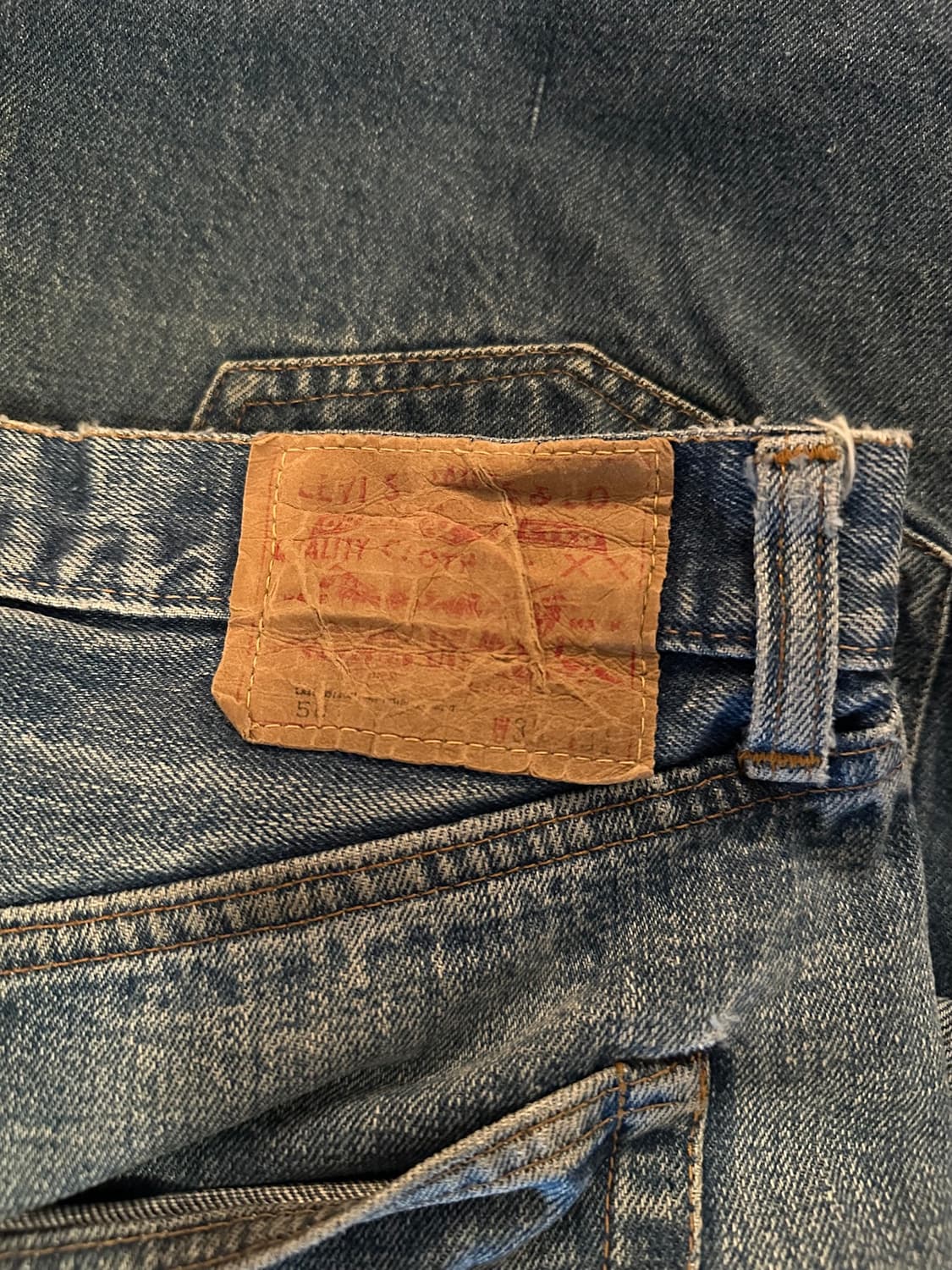 70s USA 빈티지 리바이스501 66전기 셀비지 데님 팬츠 상품이미지6
