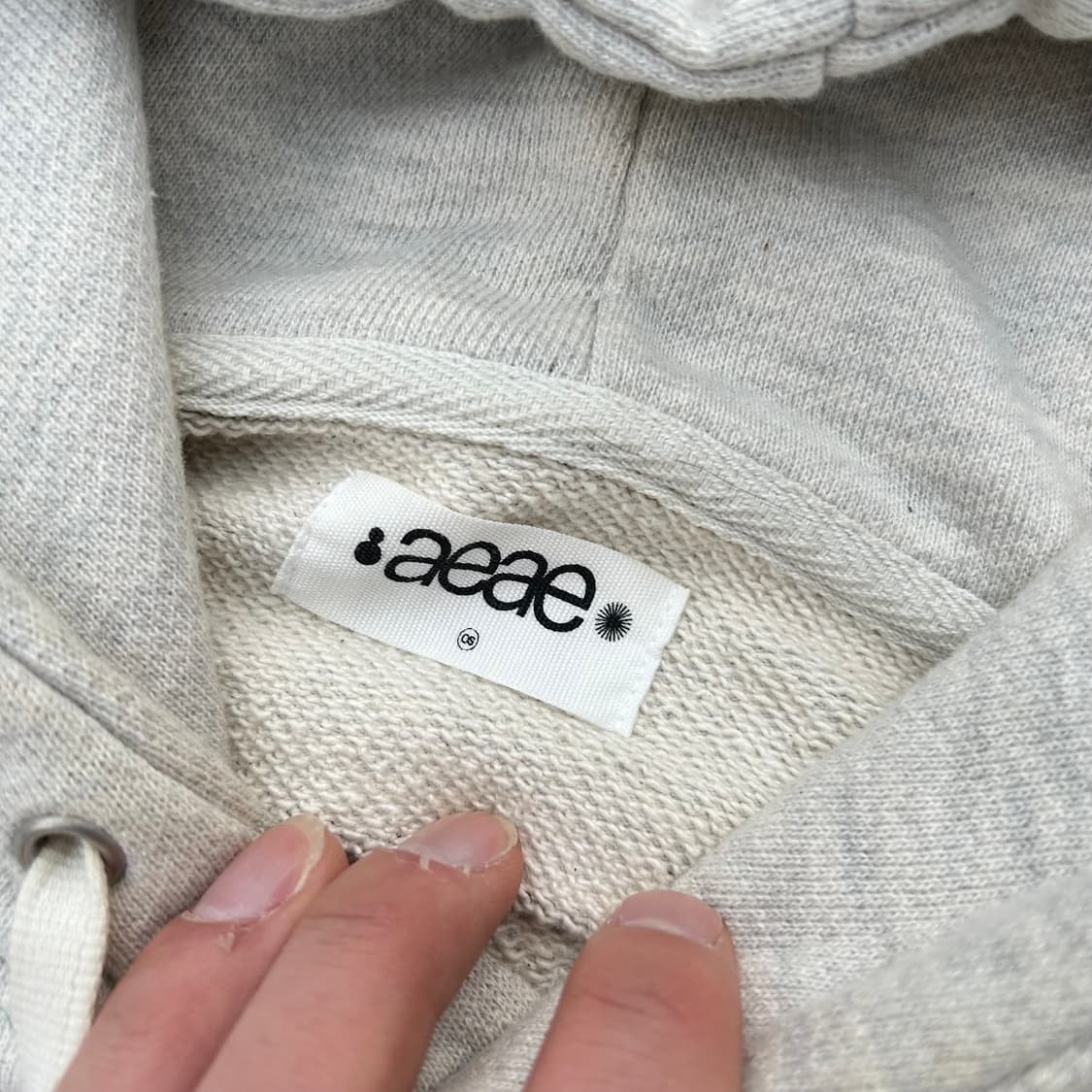 Aeae web 로고 오트밀 후드티 상품이미지5