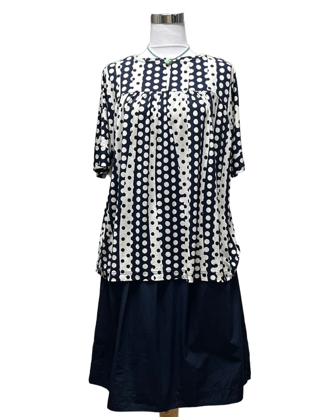 Navy pin tuck banding skirt 상품이미지5