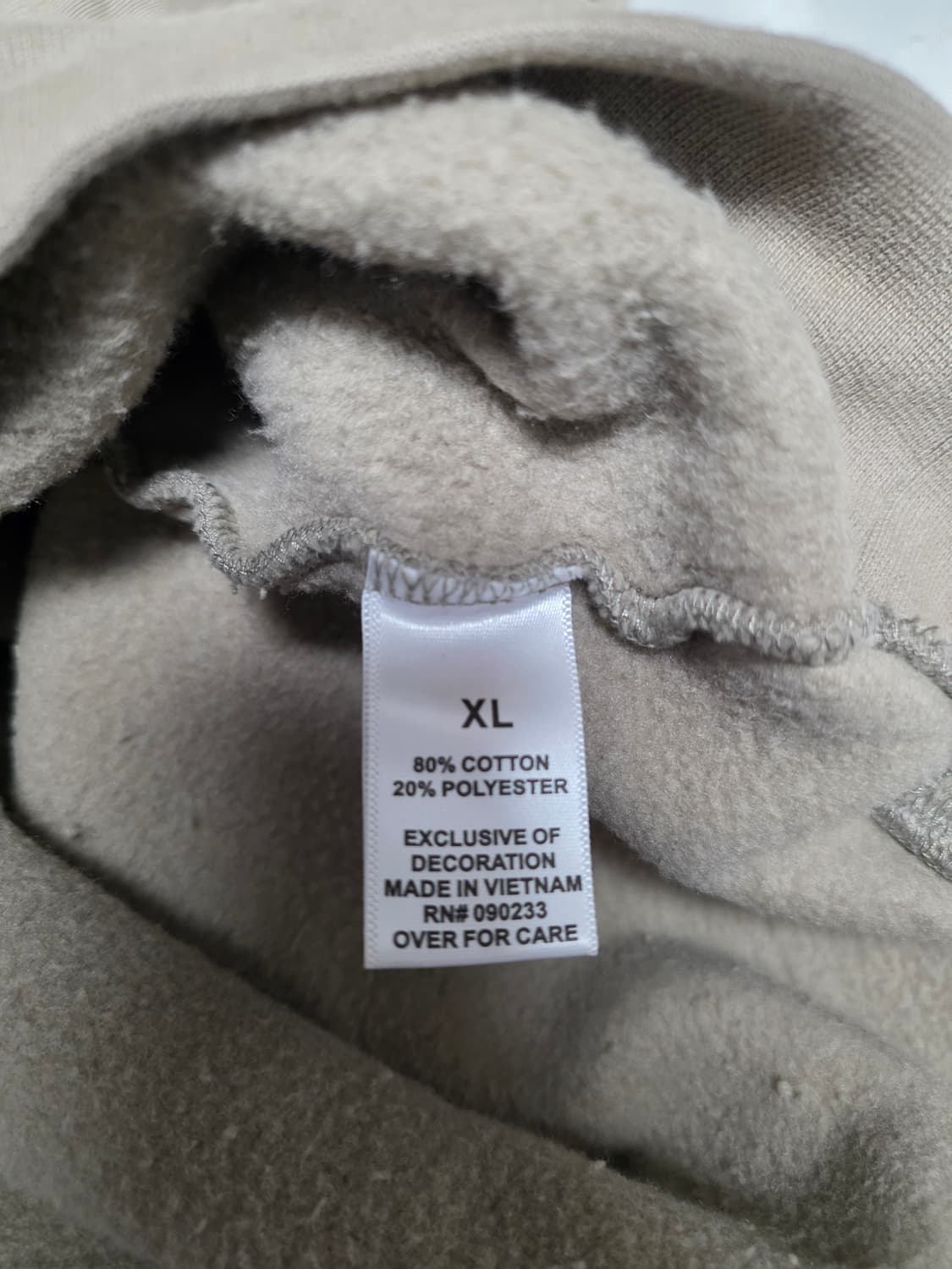 에센셜 피어오브갓 피오갓 올리브 기모 맨투맨 XL 가단 76cm 상품이미지7