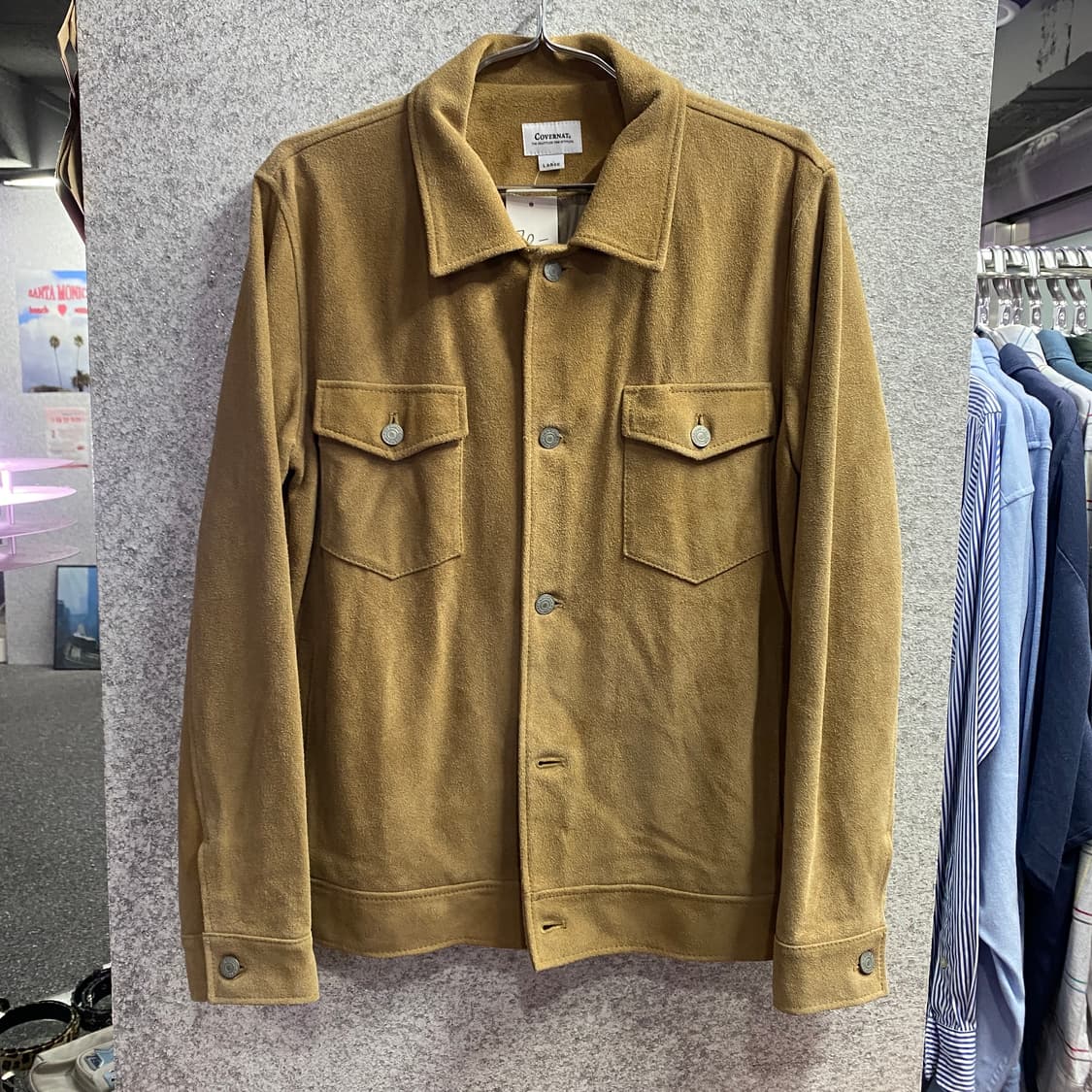 커버낫 멀티포켓 스웨이드 버튼 자켓 b3373 상품이미지2