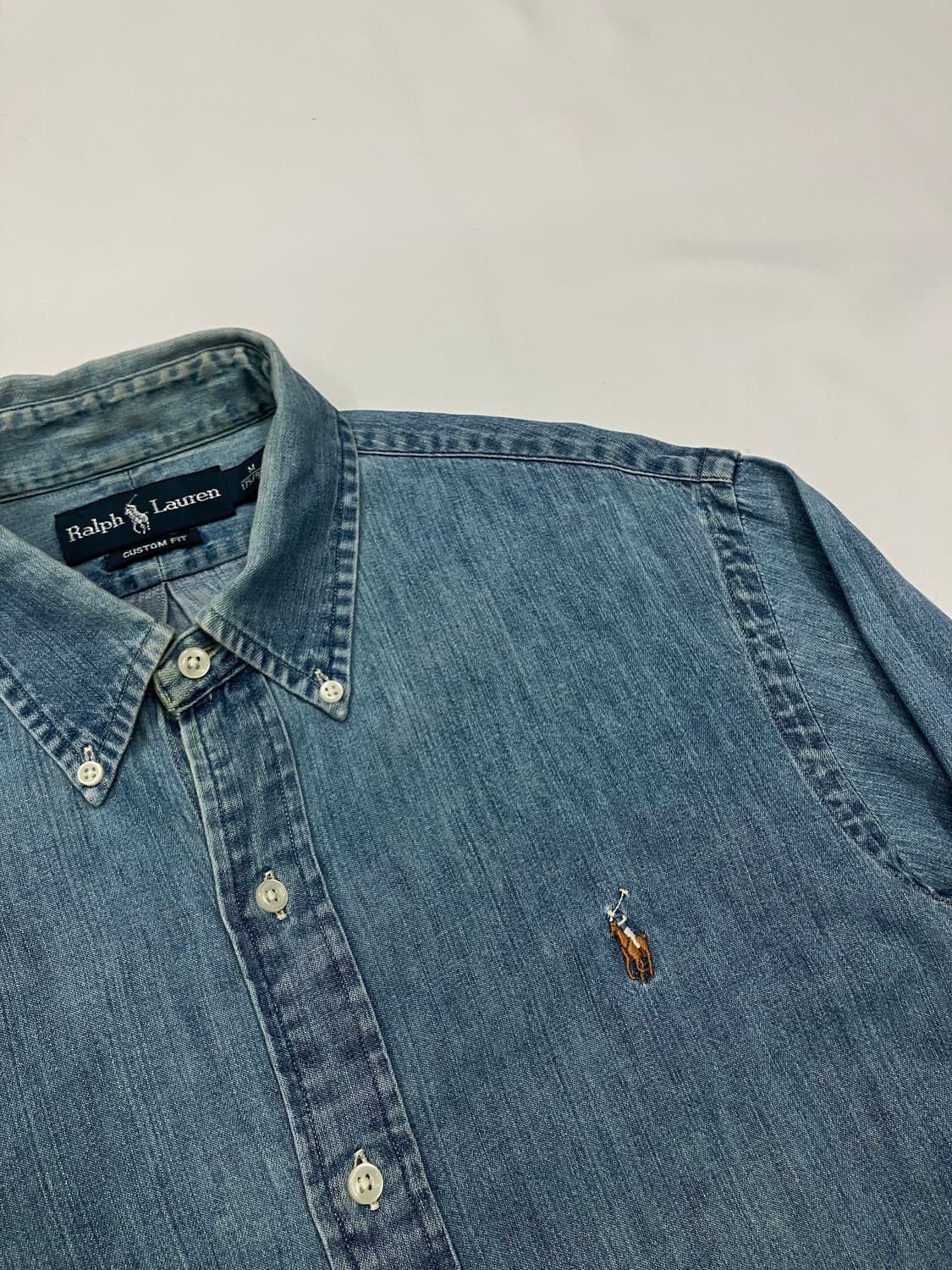 폴로 랄프로렌 중청 데님 셔츠 청남방 상품이미지5