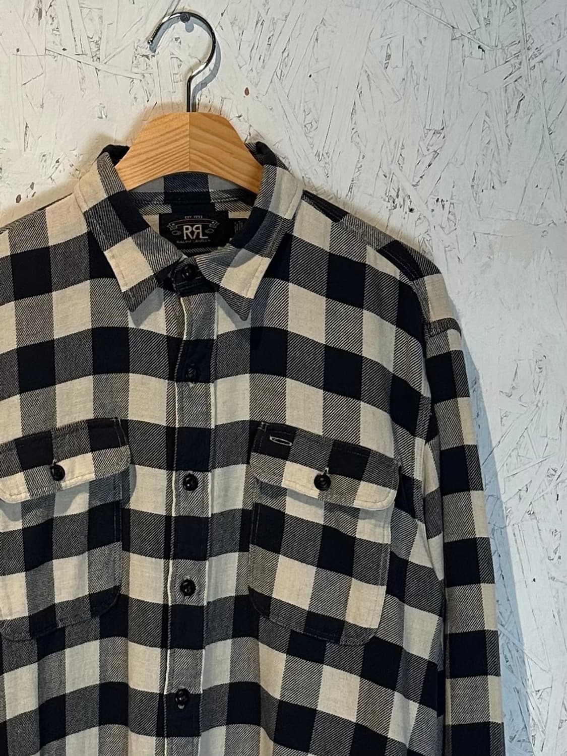 RRL Buffalo Checkered Twill Work Shirt 상품이미지2