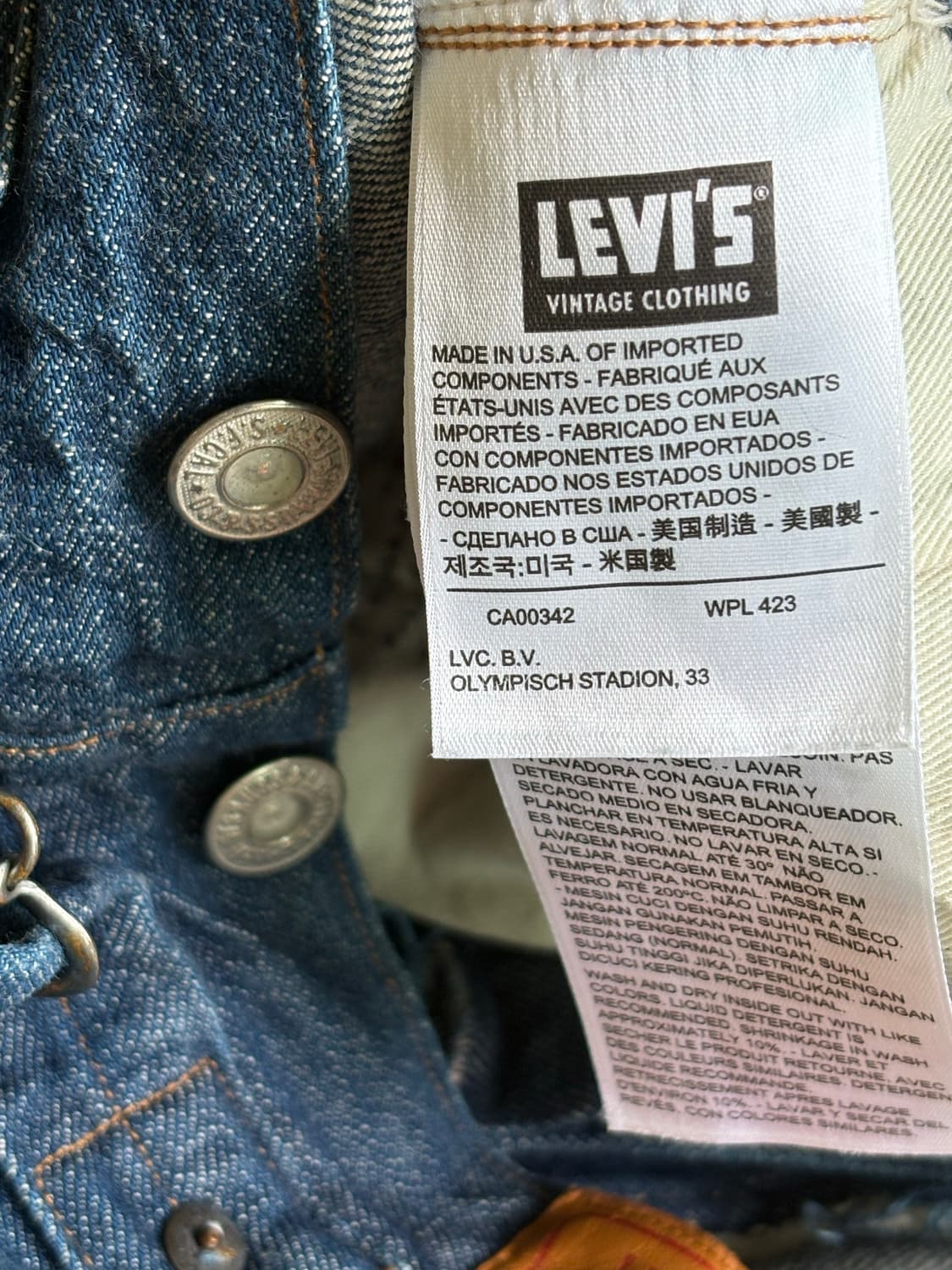 Levi’s 리바이스 LVC 501XX 셀비지 데님 상품이미지2