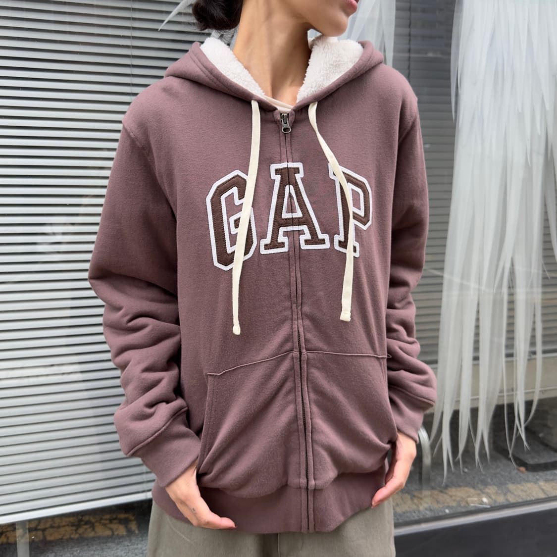 GAP 겨울 소프트 기모 후드집업 상품이미지1