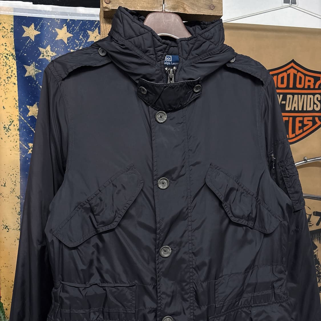 00s 폴로 랄프로렌 밀리터리 모티브 패디드 필드파카 윈드가드 N627 상품이미지3