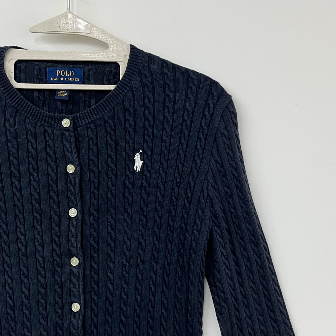 폴로 랄프로렌 네이비 꽈배기 니트 가디건 상품이미지4